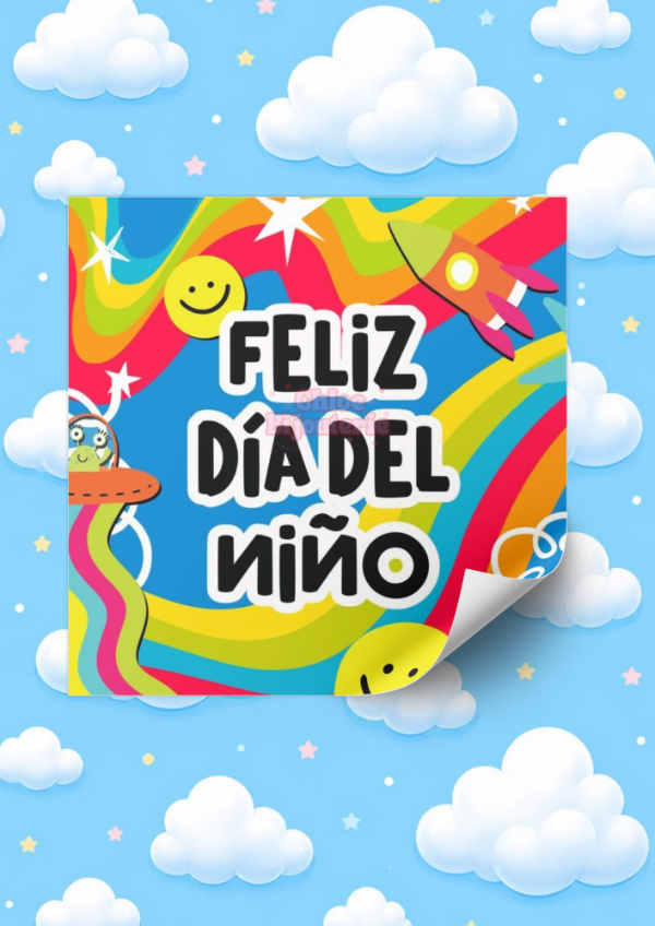 Producto - Adhesivo dia del niño: X35 UND (4X4) TEMATICA a4