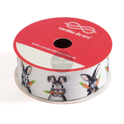 Producto - Cinta Decorativa Conejos 23mm x 10m Marca Cordón de Oro Original