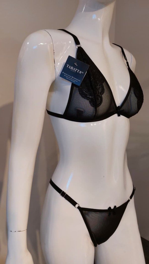 Producto - Conjunto de microtul y encaje negro - 3