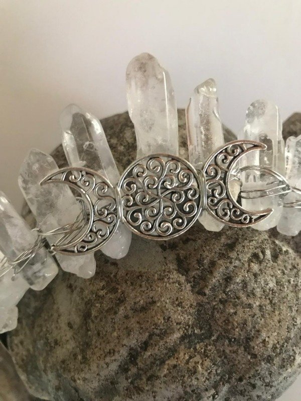 Producto - VINCHA/CORONA TRIPLE DIOSA CUARZO CRISTAL