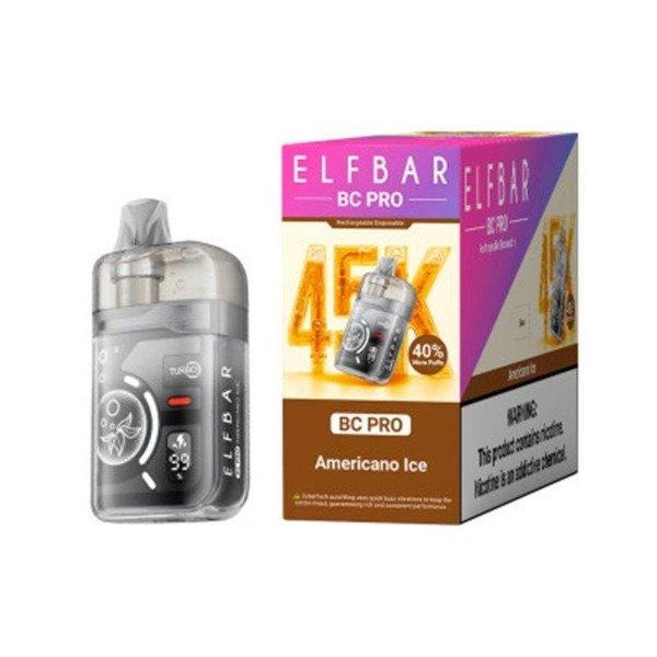 Producto - (POD DESCARTABLE) ELFBAR 45K BC PRO - AMERICANO ICE