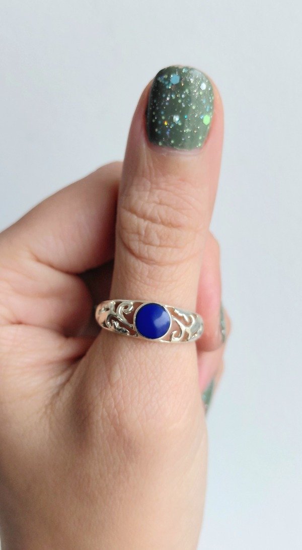 Producto - Anillo de Plata con Piedra Circular - 2