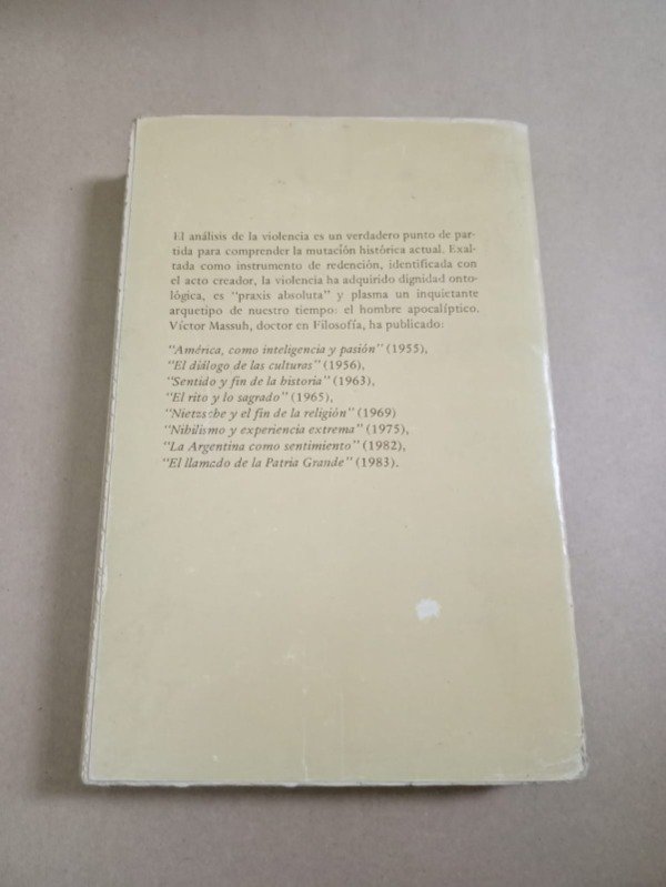 Producto - La libertad y la violencia - Víctor Massuh - Sudamericana 1984 - 1