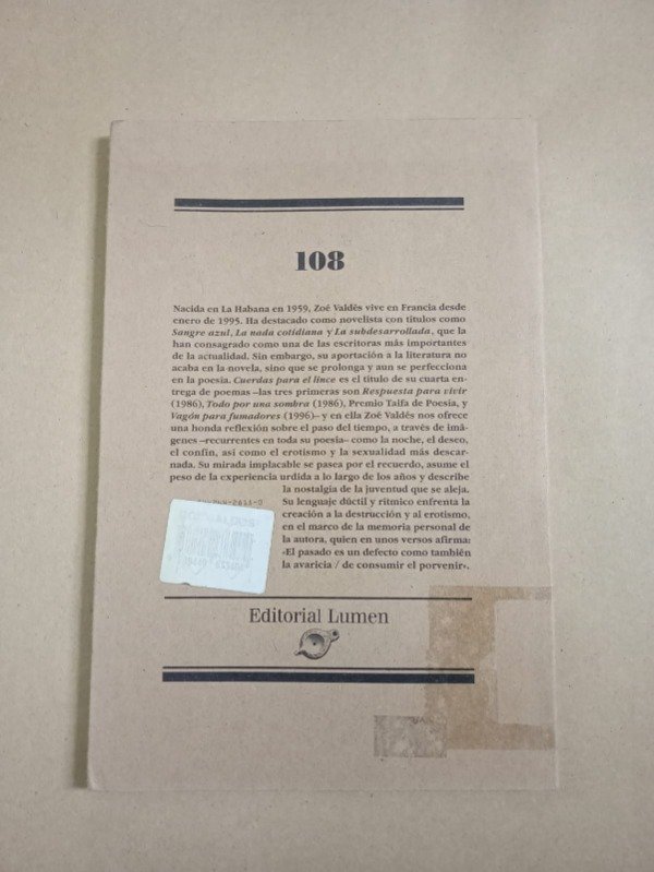Producto - Cuerdas para el lince - Zoé Valdés - Lumen 1999 - 1