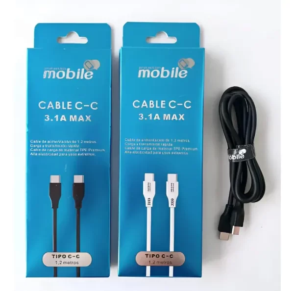 Producto - Cable MOBILE TIPO C-TIPO C carga rapida 3.1 NEGRO