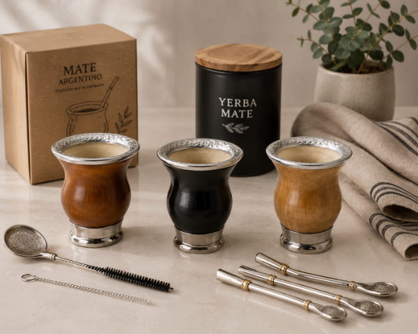 Producto - Mate camionero calabaza con base y virola