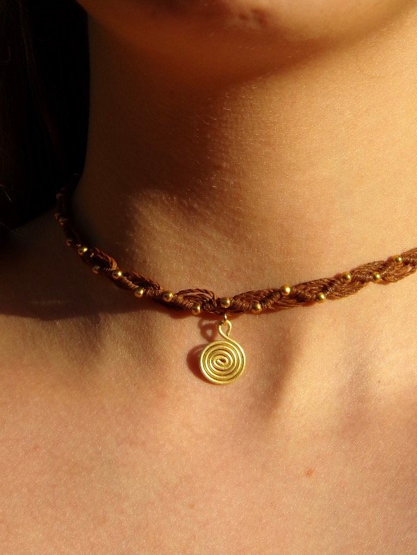 Producto - collar espiral ondas