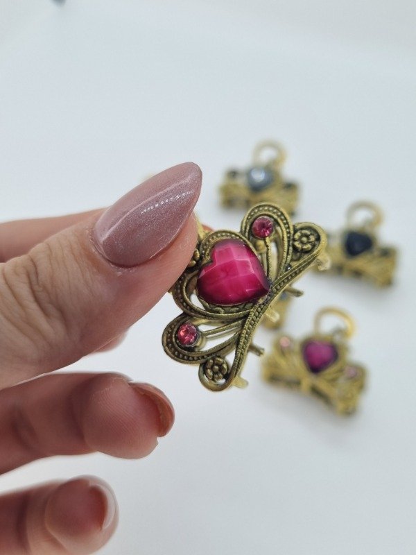 Producto - Broche metal dorado gema color indiv