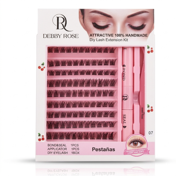Producto - Set pestañas DIY Eyelaah + bonder, pegamento, pinza (#07) - Debby Rose