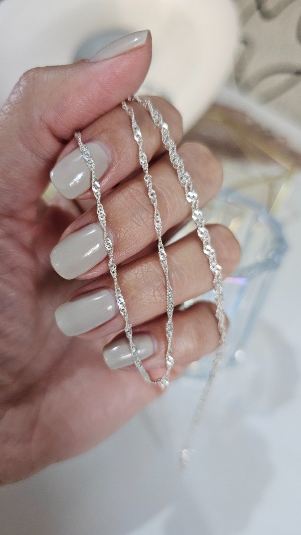 Producto - Cadena singapur 50 cm. Plata