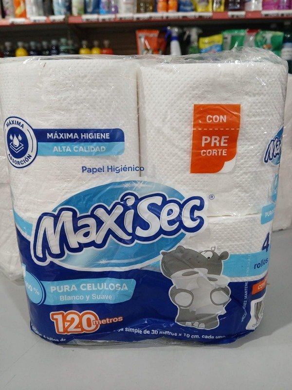 Producto - Papel higiénico Maxisec 30 mts x 4 rollos