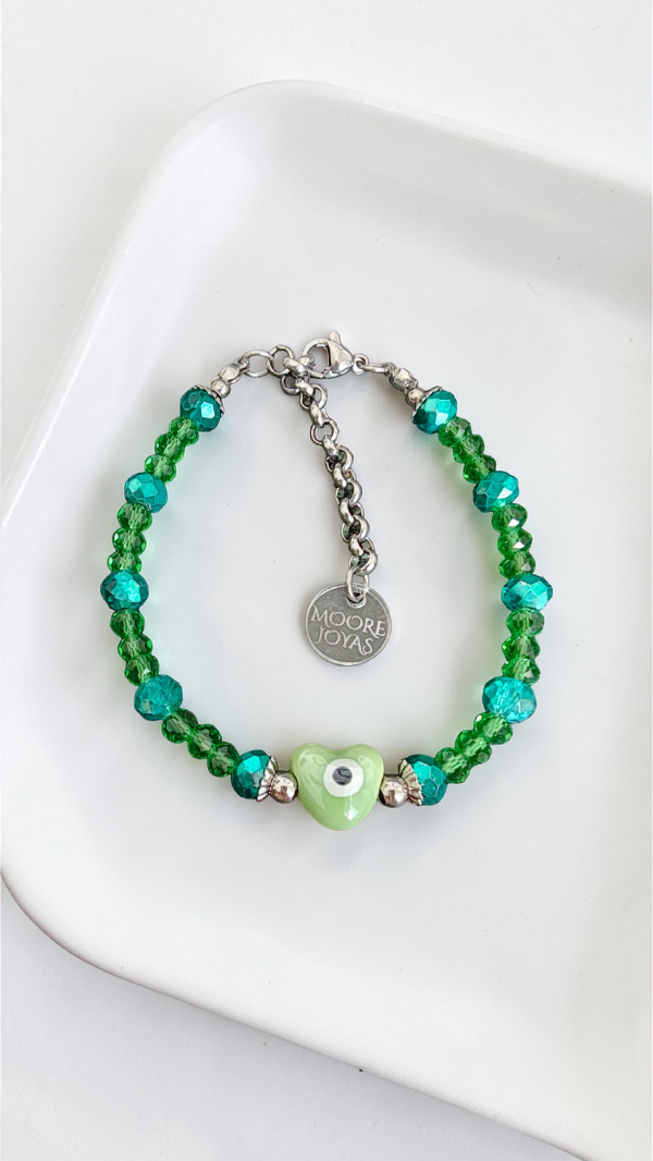 Producto - Pulsera corazón verde