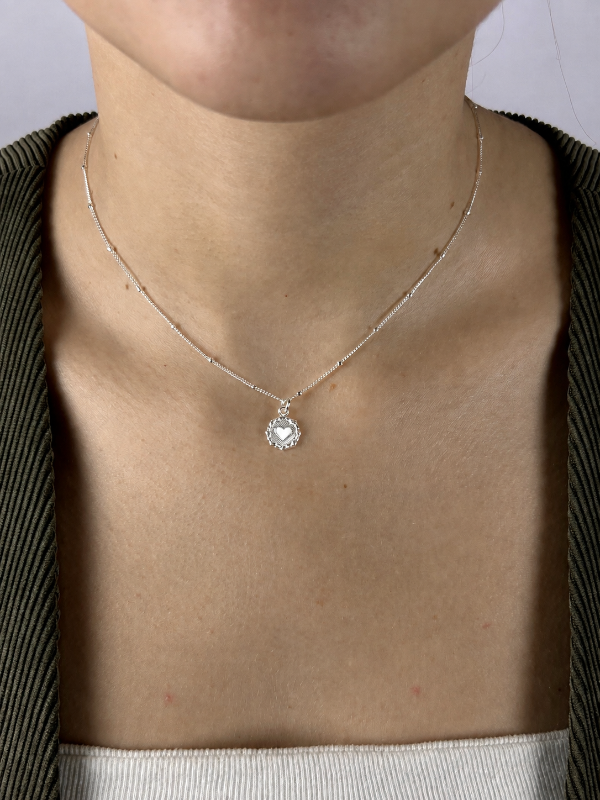 Producto - CADENA CORAZÓN DE PLATA 3761 - 0