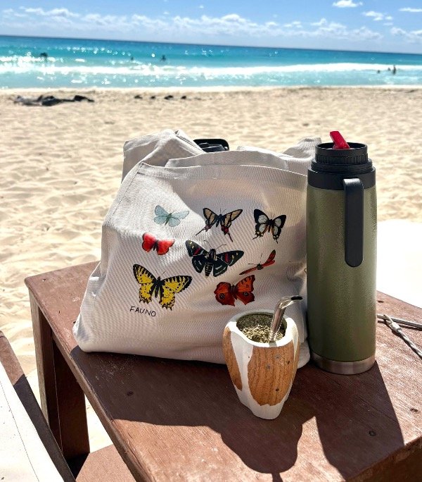 Producto - Bolso urbano Mariposas (crema)