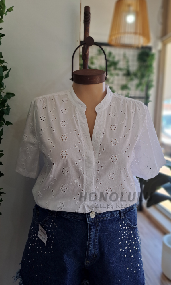 Producto - ULTIMA! Camisola Full Broderie Blanca