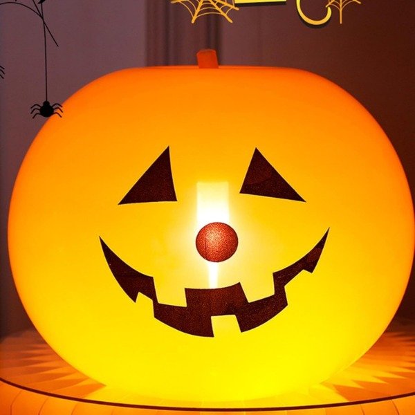 Producto - Globo Halloween Latex Luminoso Calabaza x5un - 1