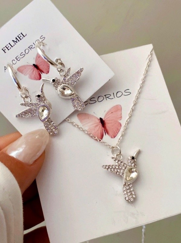 Producto - Conjunto colibri blanco