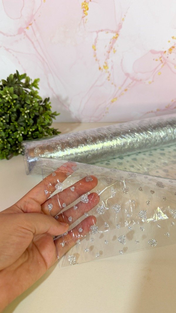 Producto - Cristal corazón plateado - 50x140cm