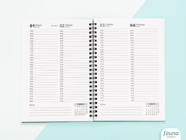 Producto - Agenda 2026 2 Días Por Página Turnos