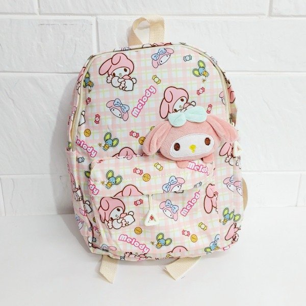 Producto - Mochila con Llavero" My Melodi Rosa"