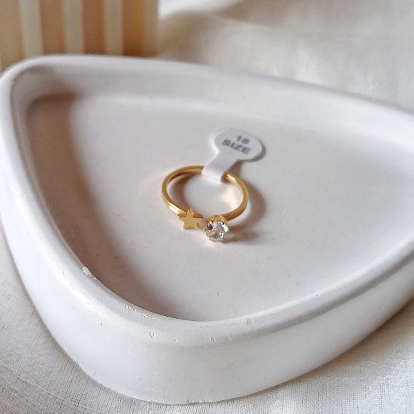Producto - ANILLO GALAXIA ESTRELLA (T.18) AC. DORADO