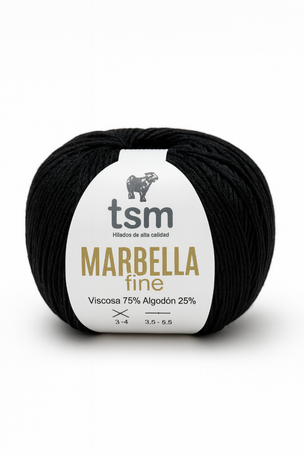 Producto - HILADO MARBELLA 8/3 FINE X 100 GRS - 36 NEGRO