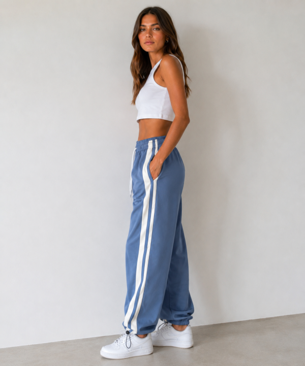 Producto - Pantalon con franja celeste - 2