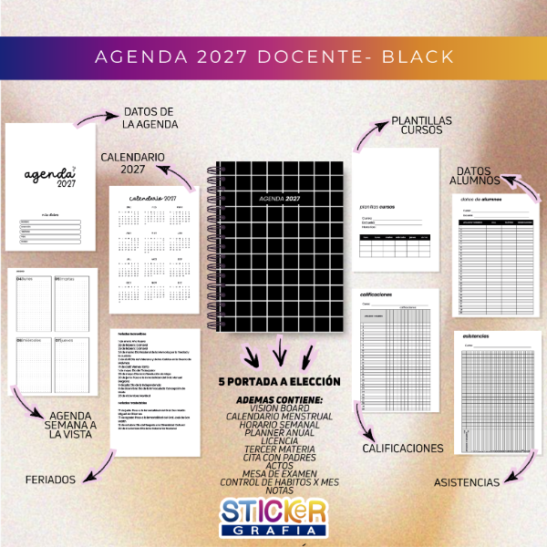 Producto - Agenda 2027 Docente Black