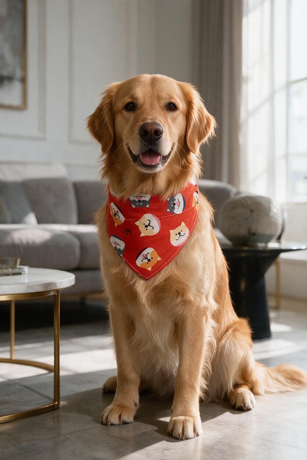 Producto - COLLAR PAÑUELO ESTAMPADO REGULABLE HASTA 40cm - 0