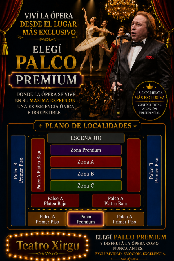 Producto - Entradas para el show Palco Premium en TEATRO MARGARITA XIRGU