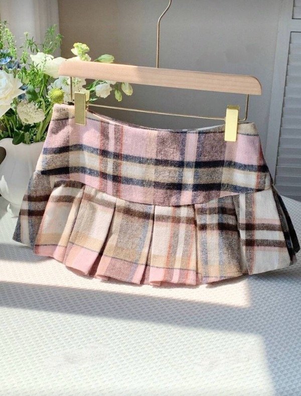 Producto - Mini falda cuadrille mocca