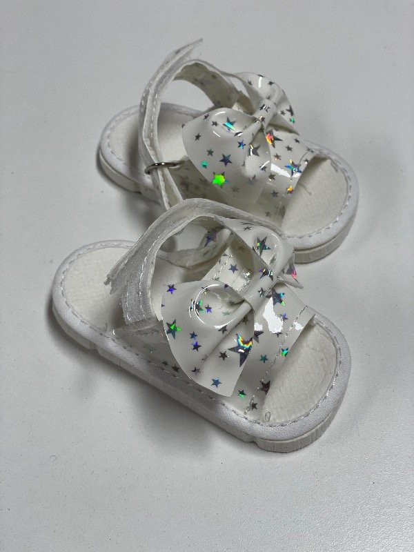 Producto - SANDALIAS MOÑO ESTRELLA BLANCA