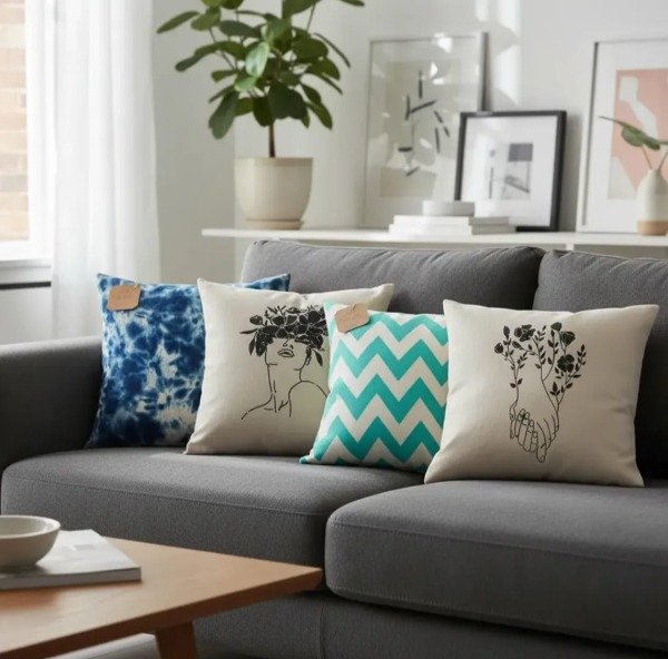 Producto - Combo X2 Almohadones Decorativos Funda Desmontable y relleno 40x40