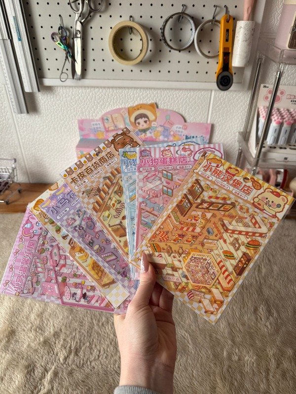 Producto - Plancha Stickers + Escena Scrapbooking DIY Kawaii