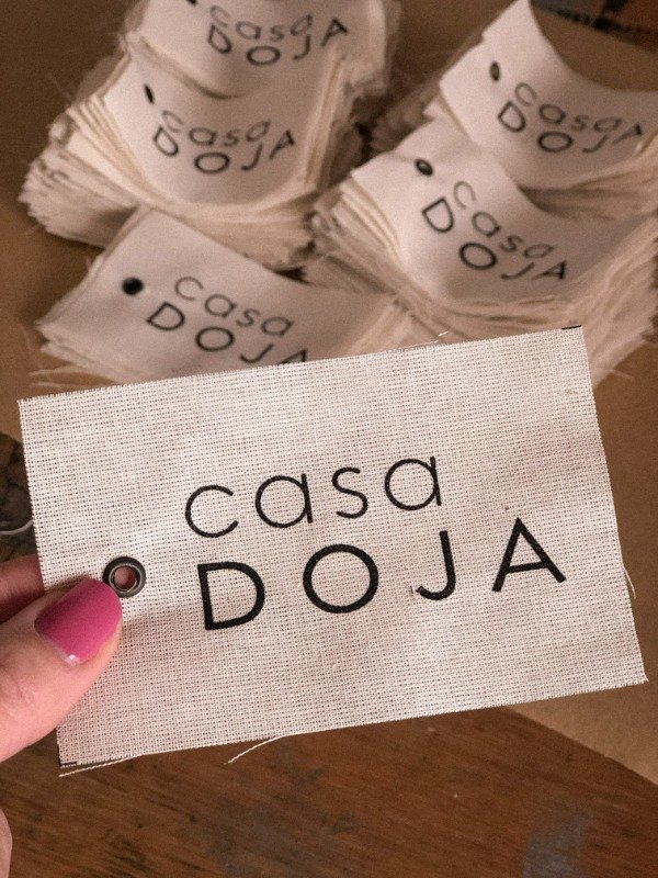 Producto - Tags lienzo 8x12 cm - x 250 u.