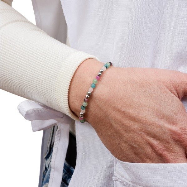 Producto - Pulsera Acero Piedras Naturales Faustina