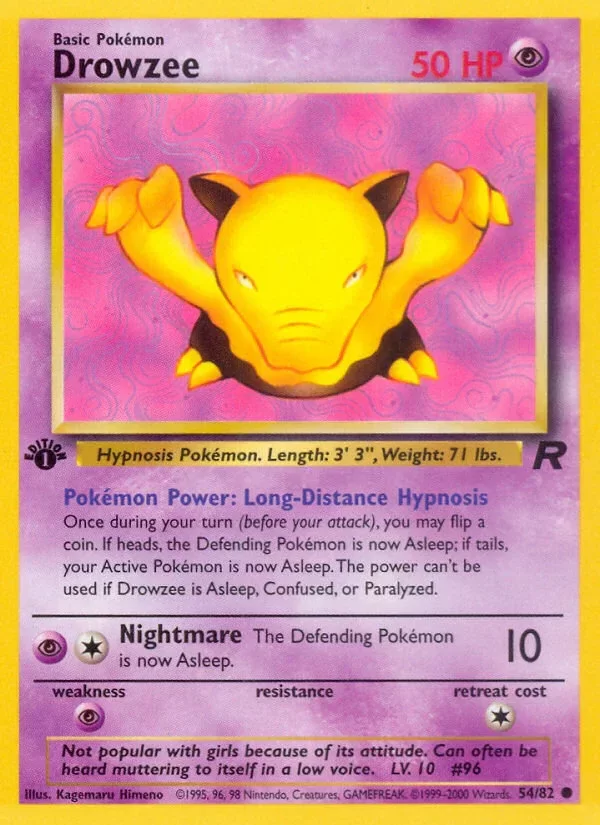 Producto - Drowzee (54/82) [Team Rocket 1st Edition]