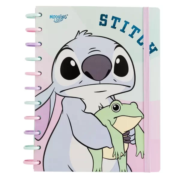 Producto - PREVENTA!!! Cuaderno A4 Con Sistema De Discos "Stitch" - Mooving Loop