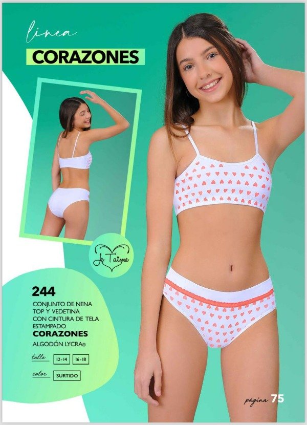 Producto - CONJUNTO NENA CORAZONES  T 16 - 18 X 12