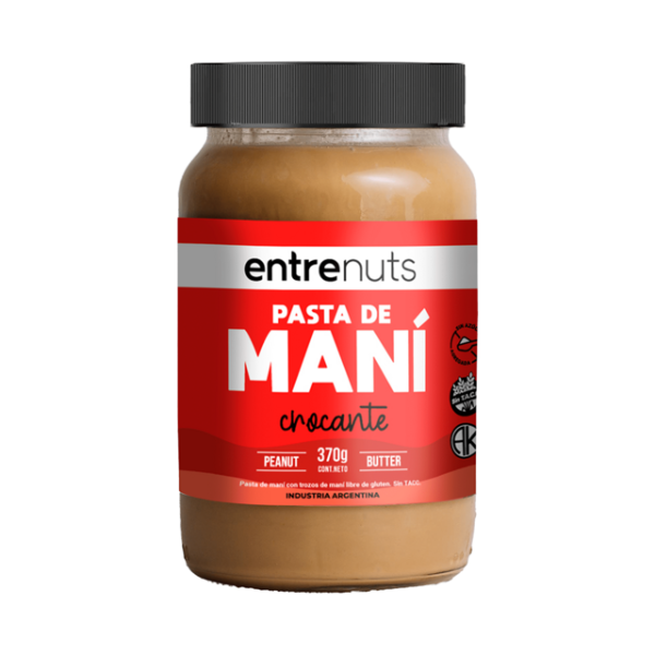 Producto - Entre Nuts Pasta De Maní Crocante 370 Grs Libre De Gluten Sin T.A.C.C
