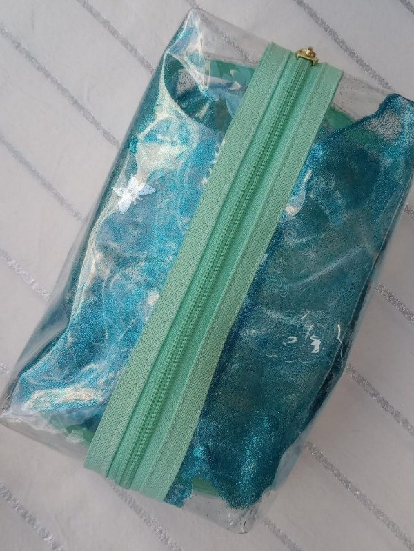 Producto - Cartuchera Glitter Grande - Turquesa