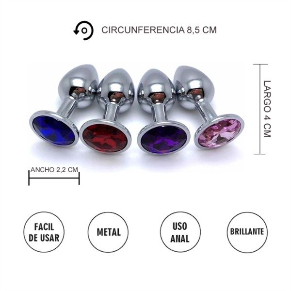 Producto - PLUG ANAL METAL JOYA REDONDA SMALL