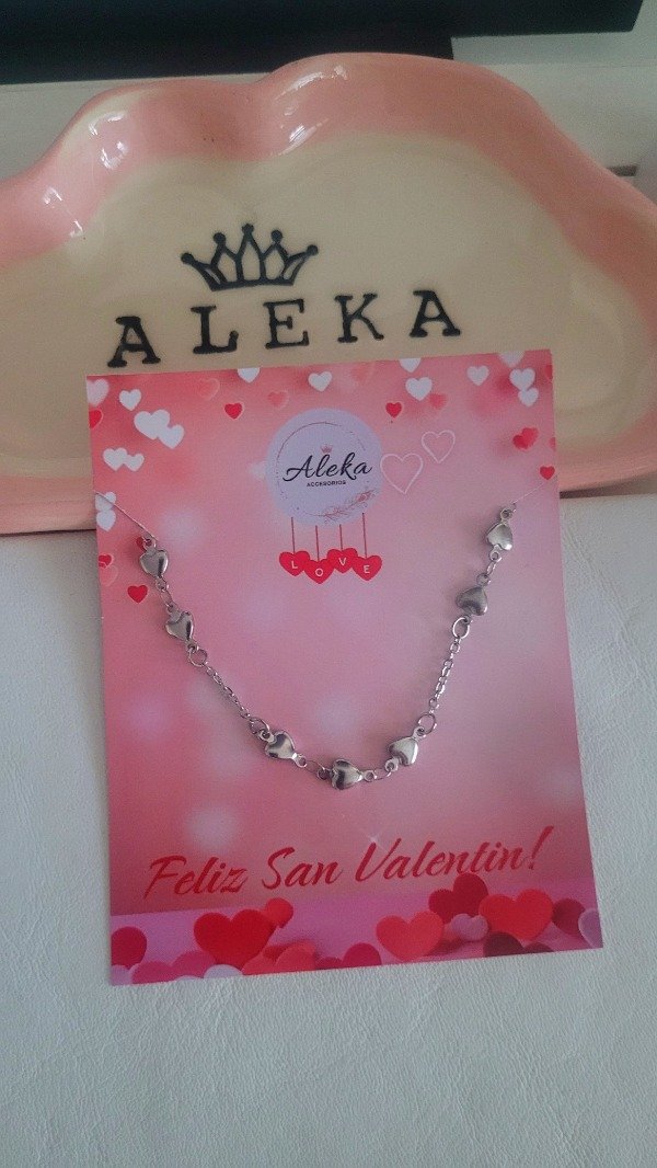 Producto - Pulsera mix corazones de acero quirúrgico