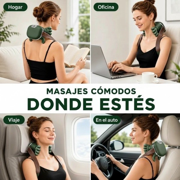Producto - MASAJEADOR CERVICAL PARA CUELLO CON CALOR PARA ESPALDA HOMBROS RECARGABLE VIRAL - 3