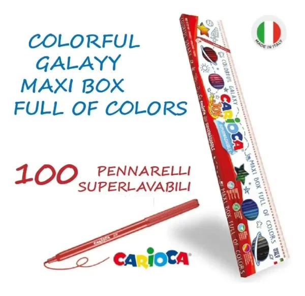 Producto - Marcadores Carioca Joy Fibras De Colores 1 Metro Caja X100