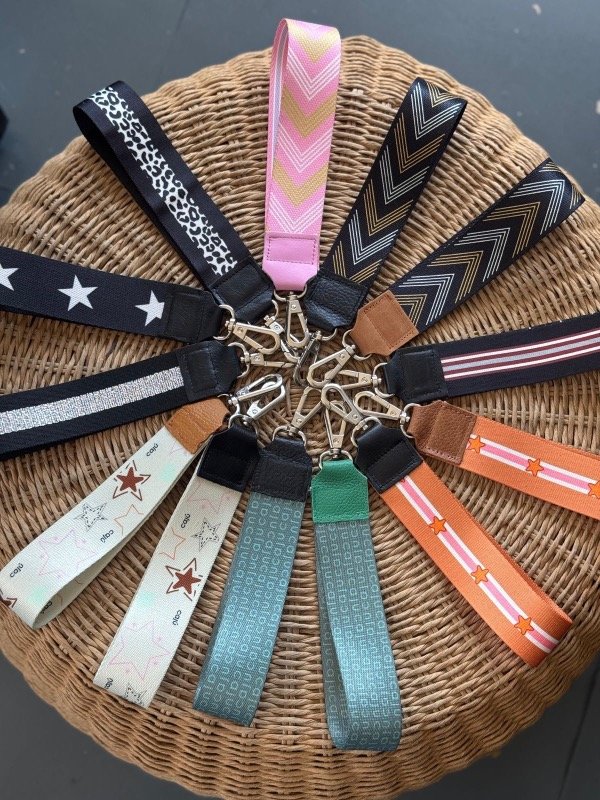 Producto - Llaveros con mosquetón tela varios colores