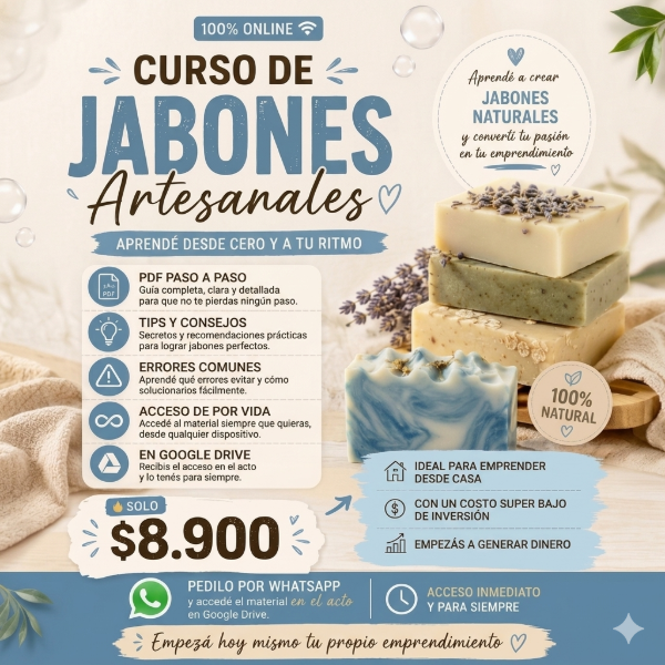Producto - Curso de Jabones Artesanales!