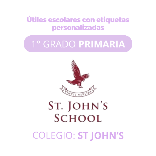 Producto - Caja Escolar - Colegio St Johns - 1ER PRIMARIA