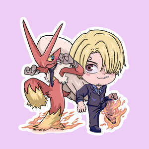 Producto - Stickers en vinilo - One Piece - Sanji Pokemon
