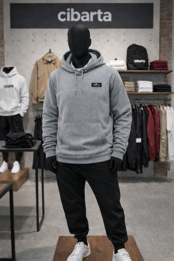 Producto - Canguro Cibarta modelo Bronco Mix Frisado Gris oscuro